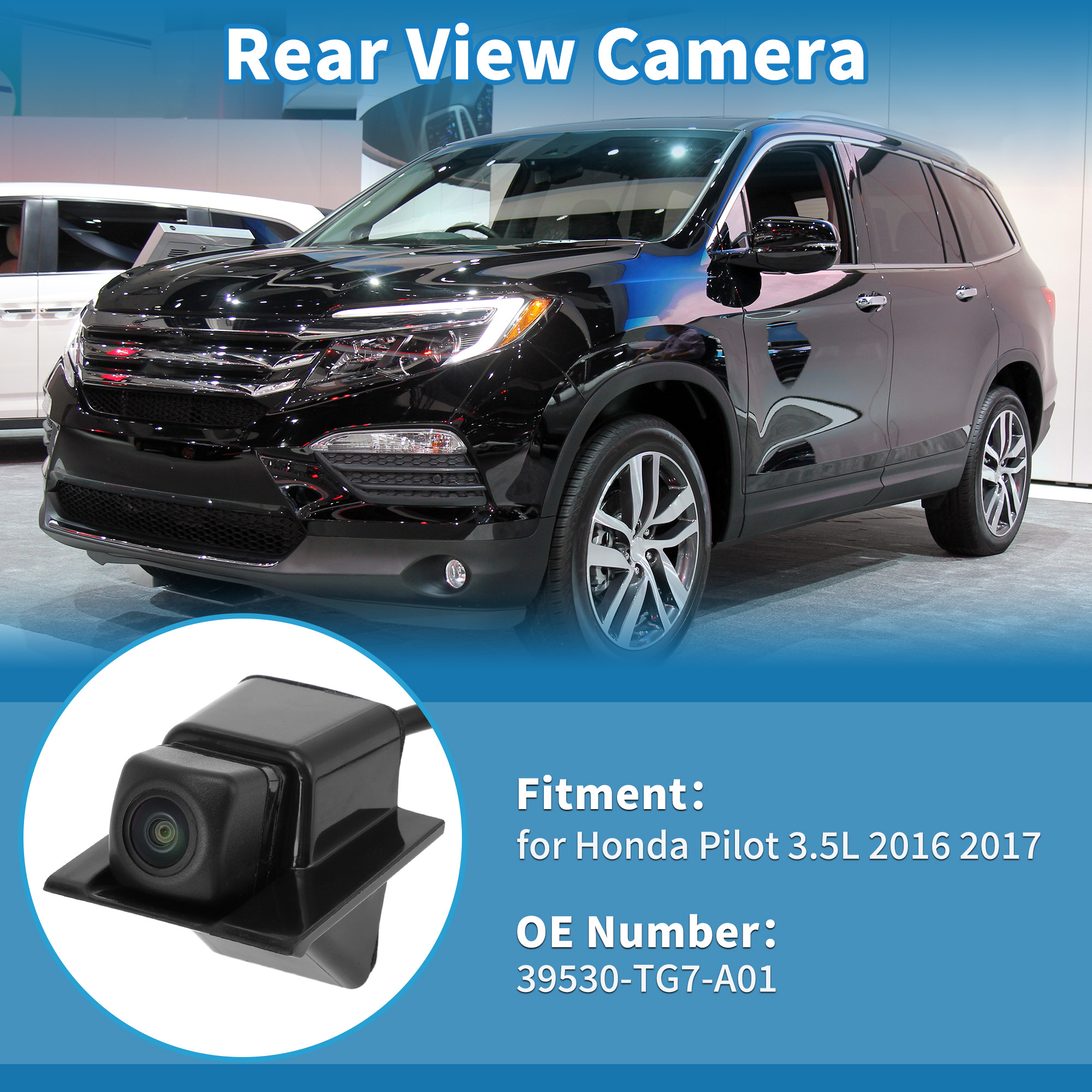 Unique Bargains Rear View Camera for Honda Pilot 2016 2017 Park Assist Backup Camera