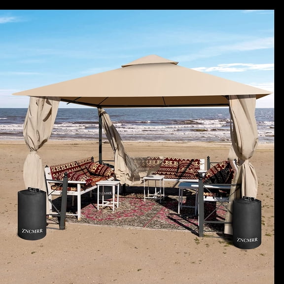 Canopy Water Weight Bag 4 Pack 220 LBS Black 25L Tent Weights for Gazebo   Canopies