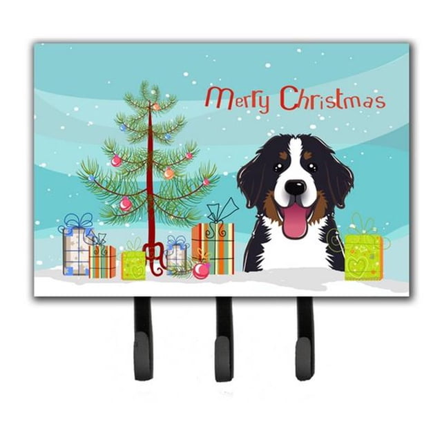 Christmas Tree & Bernese Mountain Dog Leash or Key Holder