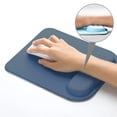 thumbnail image 6 of COFEST Ergonomic Silicone Mouse Pad with Wrist Support for Office & Home - Blue/Pink/Green/Blue, Non-Slip, Pain Relief, Slick Surface, 24.5x20.6x1.4cm Navy blue, 6 of 8