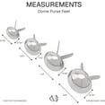 thumbnail image 6 of CRAFTME STUDIO Round Brads Purse Feet Handbag Nailhead Spike Prong Studs, 100 PCS 10 mm (3/8 Inch) (Silver), 6 of 8