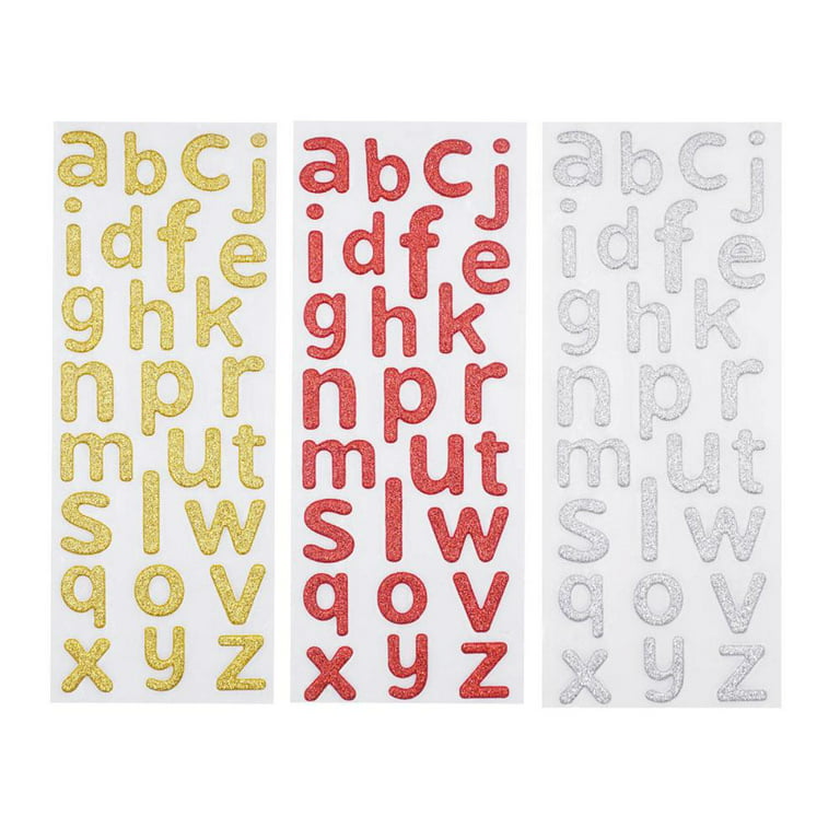 416pcs Letter Stickers, 8 Sheets 1 inch 2 inch Lowercase & Capital Self  Adhesive Alphabet Stickers Waterproof Vinyl Letter Decals for Scrapbooking