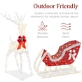 thumbnail image 5 of Best Choice Products XL Lighted Christmas 5ft Reindeer & Sleigh Holiday Outdoor Decor Set w/265 LED Lights - White, 5 of 7