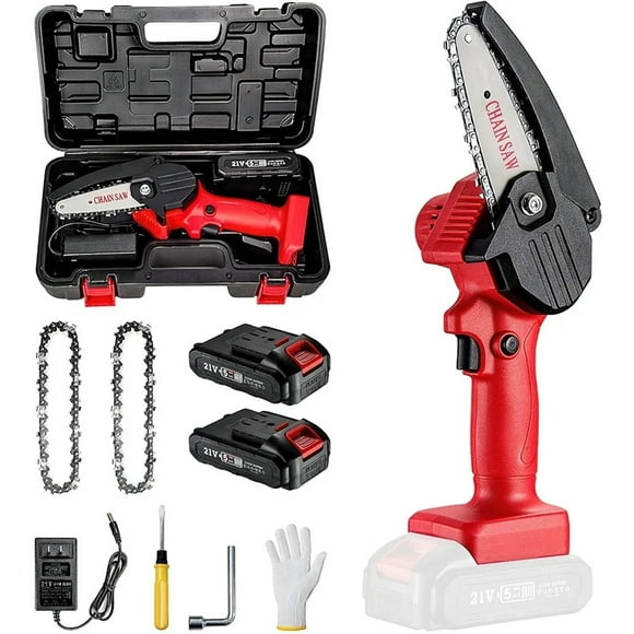 Minimotosierra Portátil Inalámbrica C/2 Baterías Y 3 Cadenas Thor 2 cadenas
