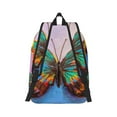 thumbnail image 6 of Rocae Oil Painting Beautiful Butterfly for Durable Canvas Backpack Leisure Large Bag Travel Rucksack Multi-function Backpack Medium, 6 of 8