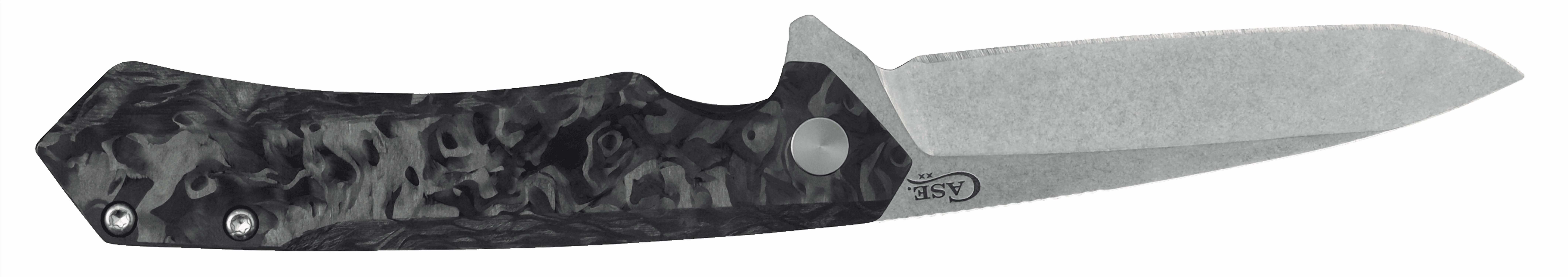 Case XX Knives Case Kinzua Framelock Folding Knife (2023 Blade Show Edition, Black Marbled Carbon Fiber) CA64801