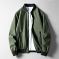 thumbnail image 2 of Fgnfyis Mens Coat Lightweight Zip up Slim Fit Windbreaker Track Jacket Spring Fall Pockets Mens Jackets Casual Stylish Army Green XXXXL, 2 of 9