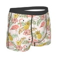 thumbnail image 3 of Fotbe Tropical Pink Flamingo Pineapple Men’s Total Support Pouch Boxer Briefs, X-Temp Cooling, Moisture-Wicking Underwear, Regular, Long-leg and Trunk-, 3 of 9