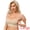 Apricot, variant on Women's Wireless Push Up V Neck Maternity Bralettes S Beige