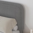 thumbnail image 5 of 4 EVER WINNER Queen Size Bed Frame, Boucle Upholstered Bed Frame with Headboard, No Box Spring Required, Easy Assembly, Light Gray, 5 of 8