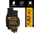 thumbnail image 2 of MidWest Gloves & Gear, Unisex, 6 Pack of Radial Max Grip™ Gloves, Black and Yellow, Size LX, 2 of 6