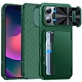 thumbnail image 1 of Oupeigar para iPhone 16 Pro con Tarjetero (4 Tarjetas), Cubierta Deslizante para Cámara, Protección contra Caídas, Parte Trasera Rígida Resistente, Funda de Teléfono Tipo Billetera con Borde de Silic, 1 of 9