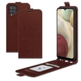 thumbnail image 1 of Funda protectora de cuero con tapa vertical y textura única para Samsung Galaxy F12/M12 R64, con ranuras para tarjetas y marco para fotos, 1 of 5