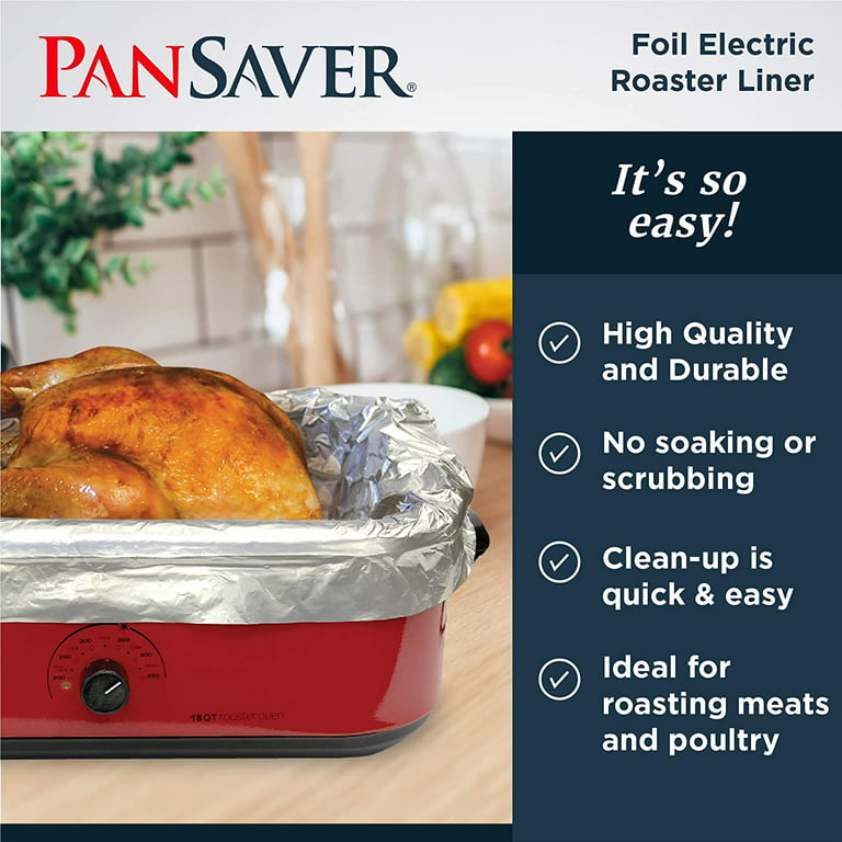 PanSaver Foil Electric Cooking in Roaster Protective Oven Liners