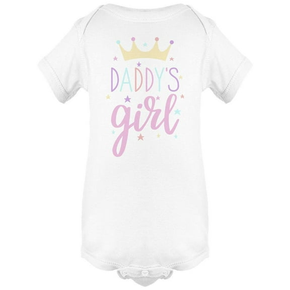 Daddy's Girl Cute Crown Stars Bodysuit Baby's -Image by Shutterstock