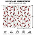 thumbnail image 2 of Boys Girls Kids Nursery Curtains Chiles Red Peppers Print Pattern Window Drapes for Living Room Bedroom Playroom Decor Rod Pocket 52x84Inch 2 Panels, 2 of 2