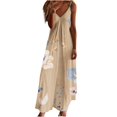 thumbnail image 2 of Miluxas Womens Casual Sleeveless Plus Size Loose Long Maxi Dress Clearance Khaki 12(XXL), 2 of 5