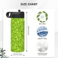 thumbnail image 4 of Goofa Lime green glitter for Insulated Kettle 18oz Water Bottle Insulated Tumbler with Handle & Flip Straw - Fits in Cup Holder, Leak Resistant Tumbler, 4 of 8