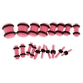 thumbnail image 4 of 36pcs Ear GAUGES EQUIPO DE ESTRUCTURA KIT DE ESTRUCTURA TPLADA DE ACRíLICO 14G-00G Expansor Pink Sunnimix Kit de estiramiento de medidores de oído, 4 of 8