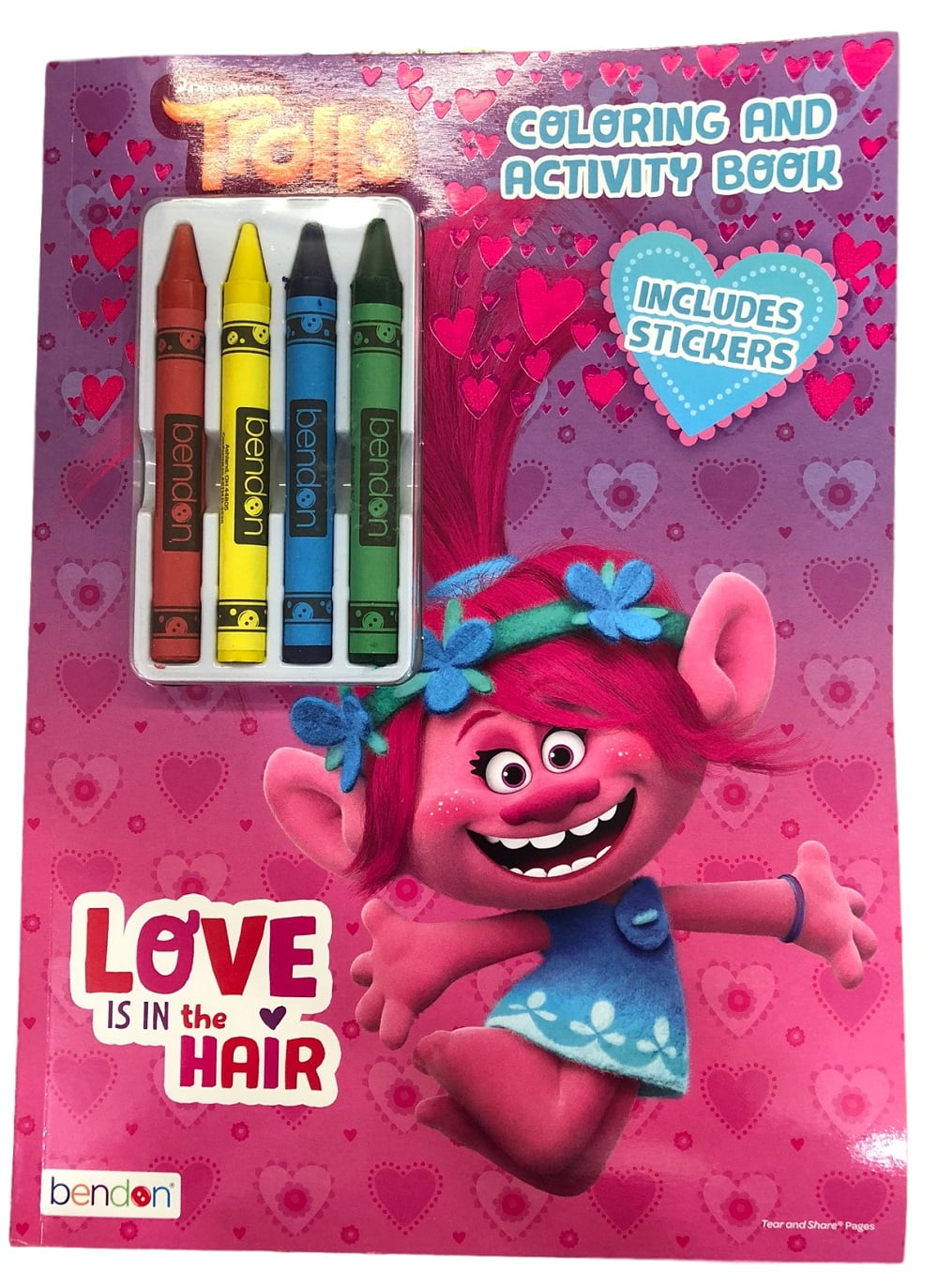 Download Coloring Book - Trolls - Color and Activity Book w Crayons ...