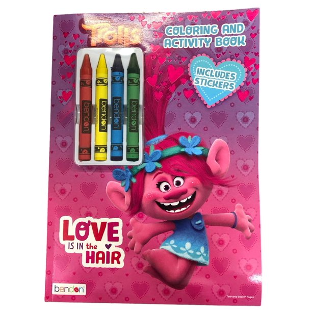 Download Coloring Book Trolls Color And Activity Book W Crayons Walmart Com Walmart Com