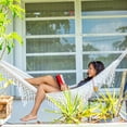 thumbnail image 6 of Bliss Hammocks 40"W Brazilian Hammock w/ Fringe, Rope Loops & Tree Straps, 250lb, Natural, 6 of 13