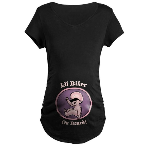 CafePress - Lil Biker Maternity Dark T Shirt - Maternity Dark T-Shirt