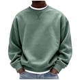 thumbnail image 2 of Atkumj Mens Crewneck Sweatshirt Casual Long Sleeve Plain Pullover Tops Fashion Solid Color Fall Sweatshirts for Daily Wear S, 2 of 6