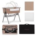 thumbnail image 4 of Dream On Me Lotus Bassinet and Bedside Sleeper in Brown, Lightweight, Carry Bag Included, 4 of 15