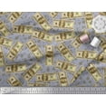 thumbnail image 3 of Soimoi Rayon Fabric Dollar Currency Note & Leaves Fabric Prints by Yard 56 Inch Wide, 3 of 3