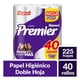 thumbnail image 1 of Papel higiénico Premier 40 rollos de 225 hojas dobles c/u, 1 of 4