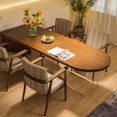 thumbnail image 2 of Design Acrylic Dining Table Wooden Waterproof Nordic Elegant Dining Table Minimalist Modern Mesas De Comedor Kitchen Furniture My Lux Decor Round, 2 of 22