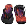 thumbnail image 7 of Psesaysky Boys' Beach Sandal Watercolor Flame Print Trendy Slip-on Flip-Flop Sandals for Swim Pool Size 12, 7 of 7