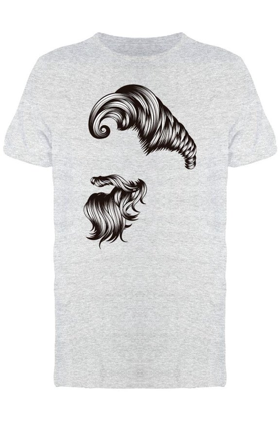 Bearded Hipster Man Graphic T-Shirt Men -Image by Shutterstock, Male 3X-Large