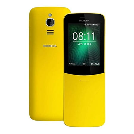 Nokia 8110 4G Duos AT&T Locked KaiOS Phone - Banana