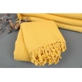 thumbnail image 3 of Large Towel, Turkish Bedspread, Yellow Waffle Bedspread, 67x91 Inches Bed Cover, Wholesale Blanket, Turkey Blanket, Yoga Blanket,, 3 of 9