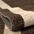 thumbnail image 2 of Unique Loom Del Mar Collection Tapis Rond Contemporain Transitionnel, 6 Pieds, Brun/ivoire, 2 of 4