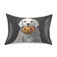 thumbnail image 7 of Yayeee Pillowcase Standard Size Set of 2 Satin Wrinkle Resistant Pillow Case, White Halloween Dog, 7 of 7