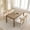 Natural, variant on Dayalane Mid Century Modern Dining Chairs Set of 4, PU Upholstered Kitchen Chairs with Woven Back,Farmhouse Wooden Armless Chairs for Dining Room, Kitchen, Restaurant, Hotel,Brown