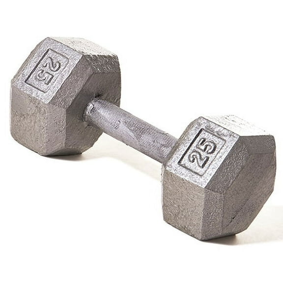 Champion Barbell® 25 lb Solid Hex Dumbbell (SOLD INDIVIDUALLY)