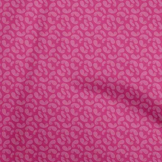 oneOone Viscose Jersey Pink Fabric Asian Paisley Craft Projects Decor Fabric Printed By The Yard 60 Inch Wide