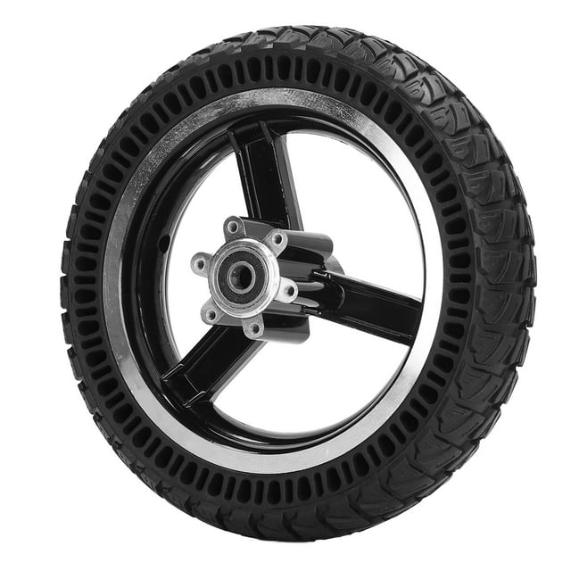 Electric Scooter Front Wheel Hub, Wear Resistant Rubber Aluminum Alloy Scooter Wheel Easy To Use High Strength For Repair