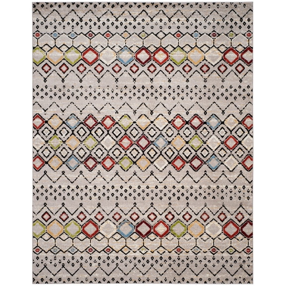 Safavieh Amsterdam Gladwin Geometric Area Rug, Light Grey/Multi, 11' x 15'