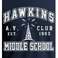 thumbnail image 2 of Hawkins Middle School AV Club T-Shirt Navy M, 2 of 4