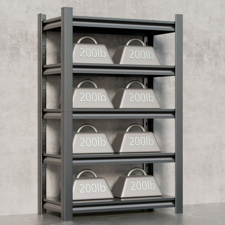 Garage Shelving Unit Rustproof 72" H3000bls Heavy Duty Storage Shelves Easy Assembly 5 Tier Adjustable Metal Steel (72"*35.4 * 15.73")
