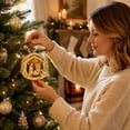 thumbnail image 4 of Christmas Nativity Scene Acrylic Flat Ornament 3.1 in Religious Holy Family Hanging Tree Decor Design D, 4 of 6