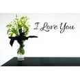 thumbnail image 1 of I Love You Vinyl Wall Decal for Home - Bride Spouse Ring Beauty Affection Cute Wall Décor Bedroom Living Room Entry - Removable High Tact - Size: 4 In x 20 In, 1 of 3