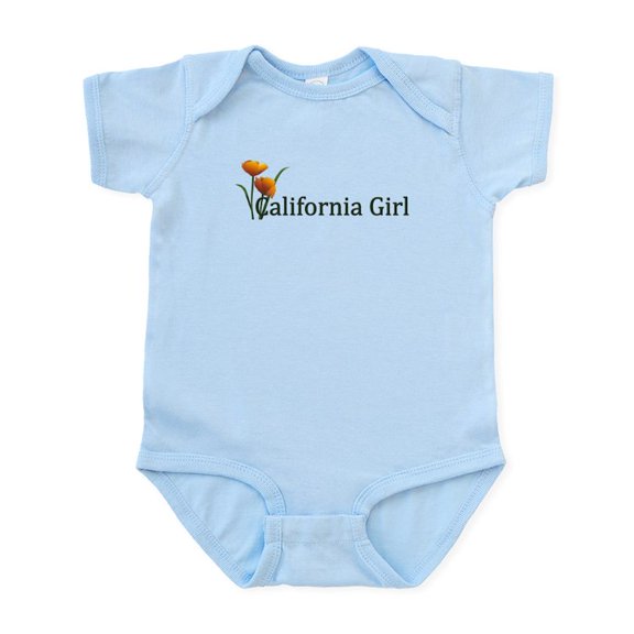 CafePress - California Girl Poppies Infant Bodysuit - Baby Light Bodysuit, Size Newborn - 24 Months