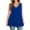 Blue, variant on Plus Size Womens Tank Sleeveless Tops Summer Flowy V Neck Loose Casual Top Ladies Basic Tanks 1X-5X