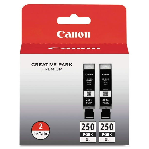 Canon PGI250PGBK XL HighCapacity Pigment Black Ink Cartridge (2 Pack